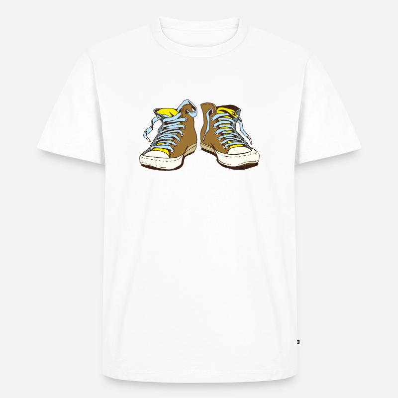 Classic Sneaker Schuhe - Männer Premium Bio T-Shirt - Weiß