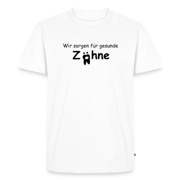 Dents saines - T-shirt Premium bio Homme - blanc - Devant - Nico (187cm)