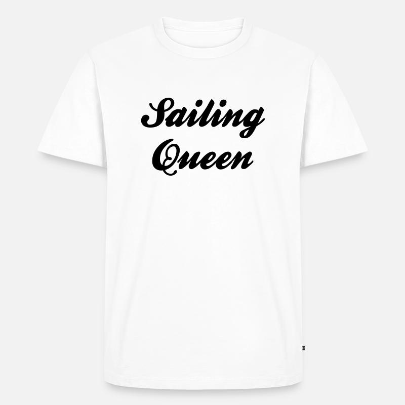 sailing queen - Männer Premium Bio T-Shirt - Weiß