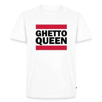 Ghetto Queen - T-shirt Premium bio Homme - blanc - Devant - Nico (187cm)