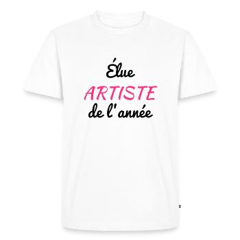 artiste / art / danse / musique - T-shirt Premium bio Homme - blanc - Devant - Nico (187cm)