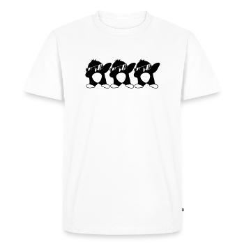 Équipe Penguin Dab - T-shirt Premium bio Homme - blanc - Devant - Nico (187cm)