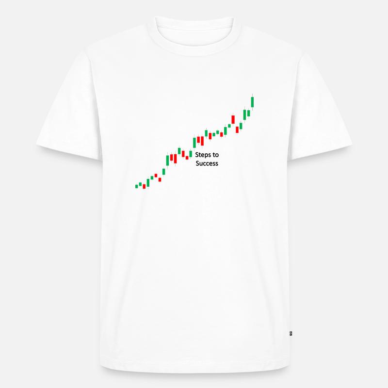 Trading steps - Männer Premium Bio T-Shirt - Weiß