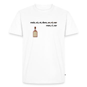 Conjonctions de coordination, pastis - T-shirt Premium bio Homme - blanc - Devant - Nico (187cm)