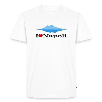 J'adore Naples et le Vésuve - T-shirt Premium bio Homme - blanc - Devant - Nico (187cm)