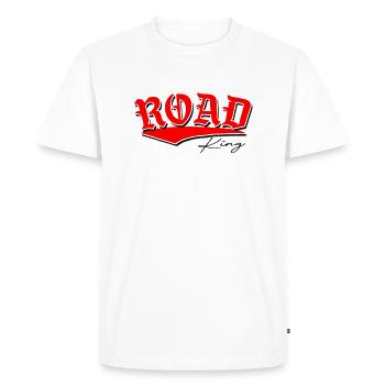 road bobber club custom bike chopper sticker - Men's Premium Organic T-Shirt - white - Front - Nico (187cm)