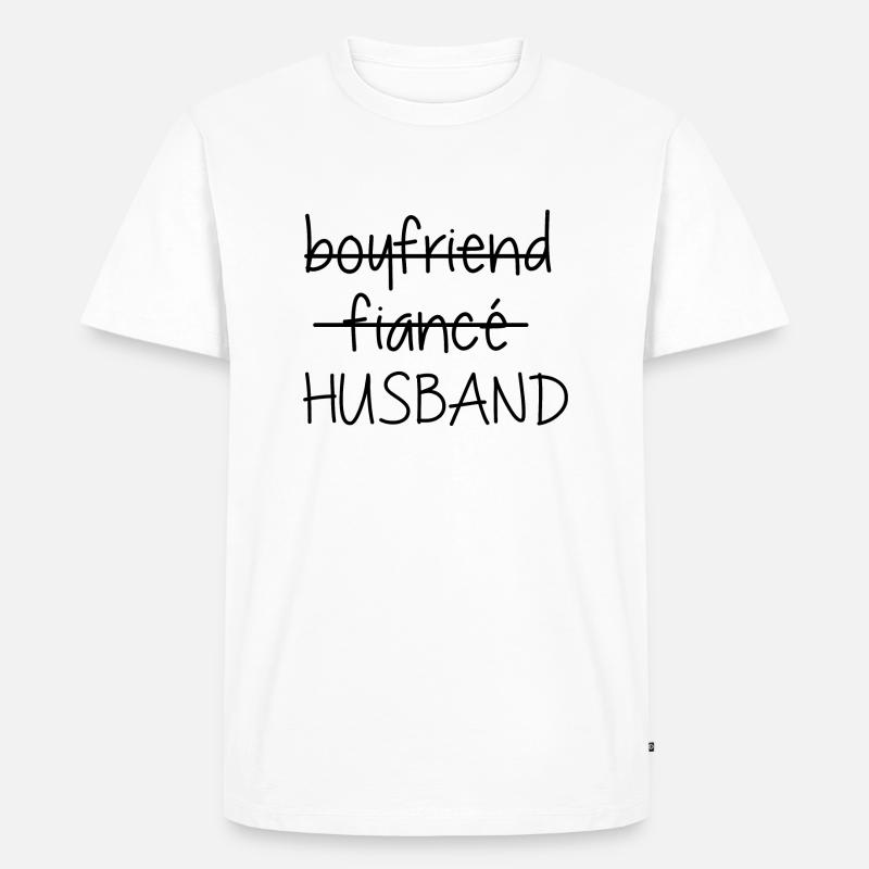 Freund Verlobter Ehemann - Männer Premium Bio T-Shirt - Weiß