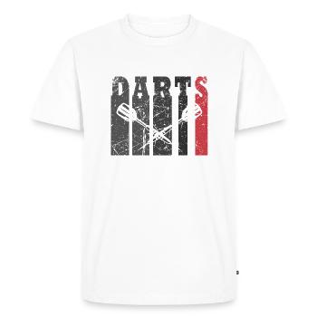 Dart Gift Darts Player Jersey Darts Retro Fun - T-shirt Premium bio Homme - blanc - Devant - Nico (187cm)