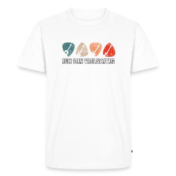 Cooles Gitarren Gitarristen Musiker E-Gitarrist - Männer Premium Bio T-Shirt - Weiß - Vorne - Nico (187cm)