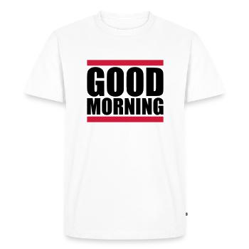 Bar Bonjour - T-shirt Premium bio Homme - blanc - Devant - Nico (187cm)