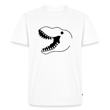 t-rex tête de bouche grande ouverte seulement - T-shirt Premium bio Homme - blanc - Devant - Nico (187cm)