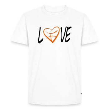 Aimer le basketball - T-shirt Premium bio Homme - blanc - Devant - Nico (187cm)