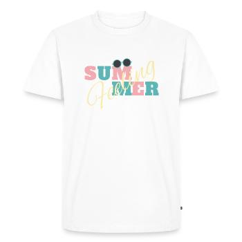 Summer Feeling - Men's Premium Organic T-Shirt - white - Front - Nico (187cm)
