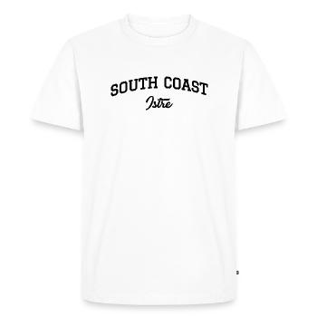 SOUTH COAST Istre - T-shirt Premium bio Homme - blanc - Devant - Nico (187cm)