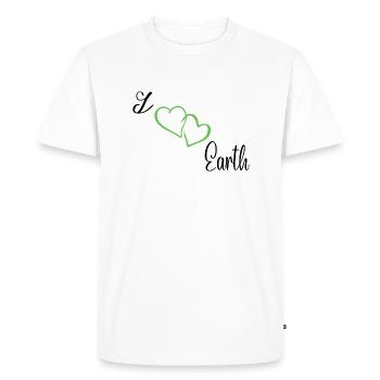 j'aime la terre - T-shirt Premium bio Homme - blanc - Devant - Nico (187cm)