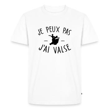 je peux pas j ai valse - T-shirt Premium bio Homme - blanc - Devant - Nico (187cm)