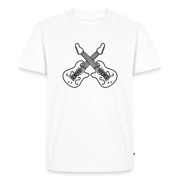 Cross 2 E guitars - Men's Premium Organic T-Shirt - white - Front - Nico (187cm)