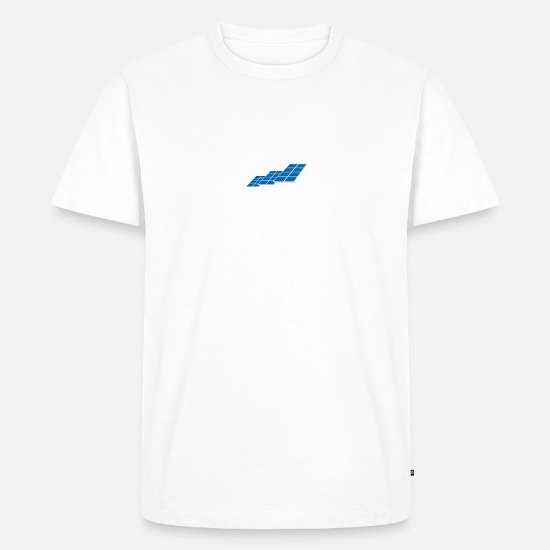 Balkonkraftwerker Herzschlag Solar - Männer Premium Bio T-Shirt - Weiß
