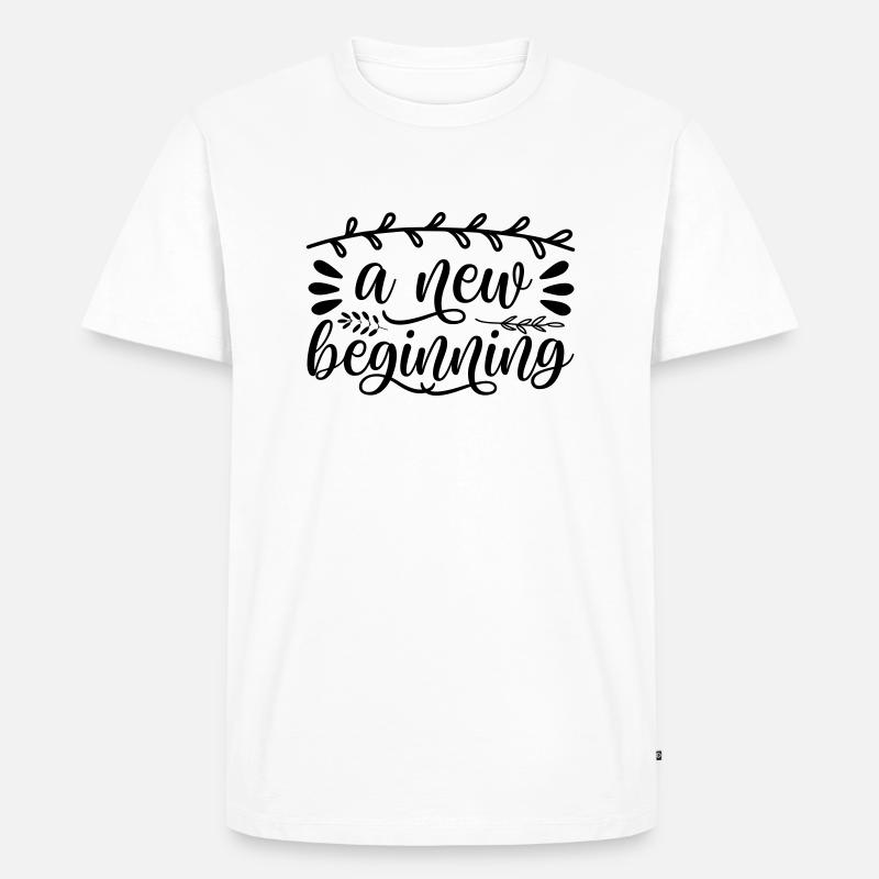 23 a new beginning - Männer Premium Bio T-Shirt - Weiß
