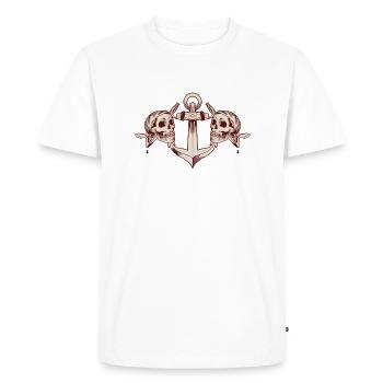 L’ancre du pirate - T-shirt Premium bio Homme - blanc - Devant - Nico (187cm)