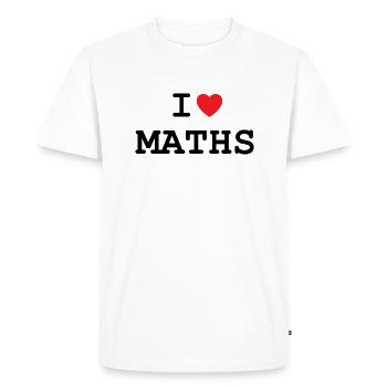 I love mathematics - Men's Premium Organic T-Shirt - white - Front - Nico (187cm)