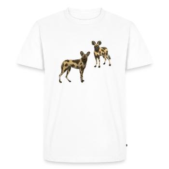 Chiens sauvages - T-shirt Premium bio Homme - blanc - Devant - Nico (187cm)