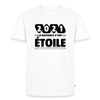 2021 année de naissance / anniversaire année 2021 - T-shirt Premium bio Homme - blanc - Devant - Nico (187cm)