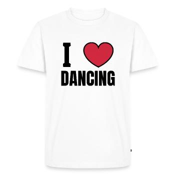 Dancing Dance Music - Men's Premium Organic T-Shirt - white - Front - Nico (187cm)