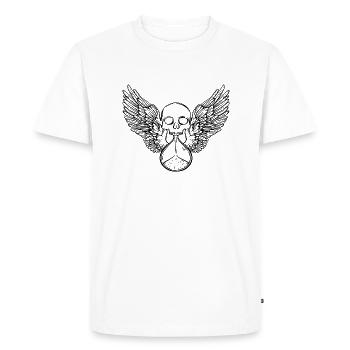 tete de mort - T-shirt Premium bio Homme - blanc - Devant - Nico (187cm)