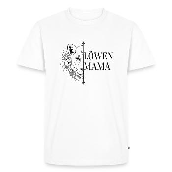 Lion maman maman motif fête des mères anniversaire - T-shirt Premium bio Homme - blanc - Devant - Nico (187cm)