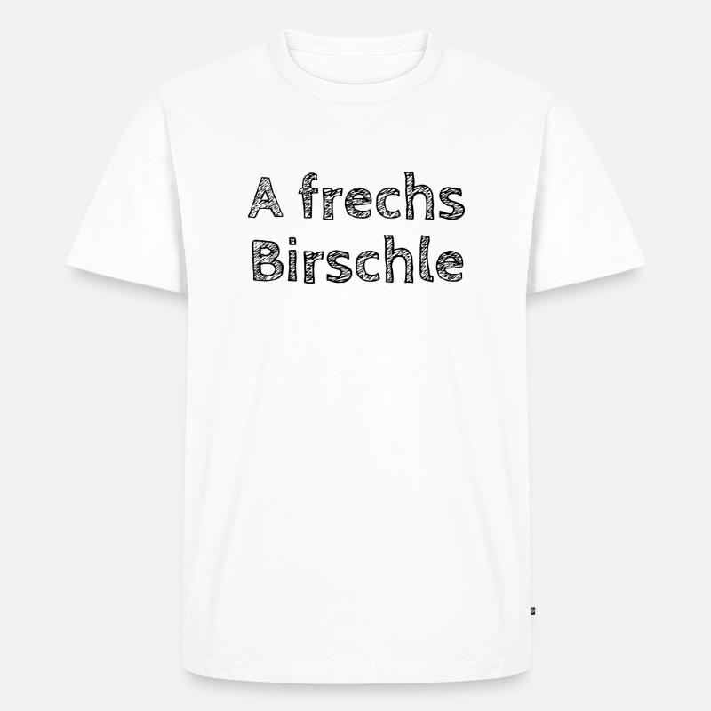 A frechs Birschle - Männer Premium Bio T-Shirt - Weiß