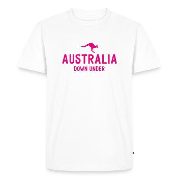 Australie - Australie - Australie - Kangourou - T-shirt Premium bio Homme - blanc - Devant - Nico (187cm)