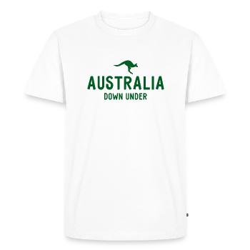 Australie - Australie - Australie - Kangourou - T-shirt Premium bio Homme - blanc - Devant - Nico (187cm)