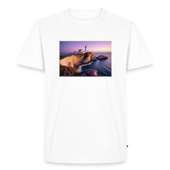 Phare marine - T-shirt Premium bio Homme - blanc - Devant - Nico (187cm)
