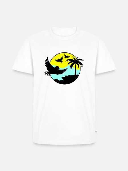 paradise birds 02 - Männer Premium Bio T-Shirt - Weiß