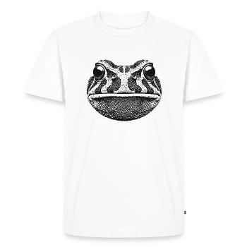 Grenouille - T-shirt Premium bio Homme - blanc - Devant - Nico (187cm)