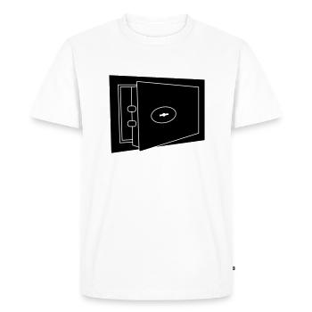 Built-in safe C1 - Men's Premium Organic T-Shirt - white - Front - Nico (187cm)