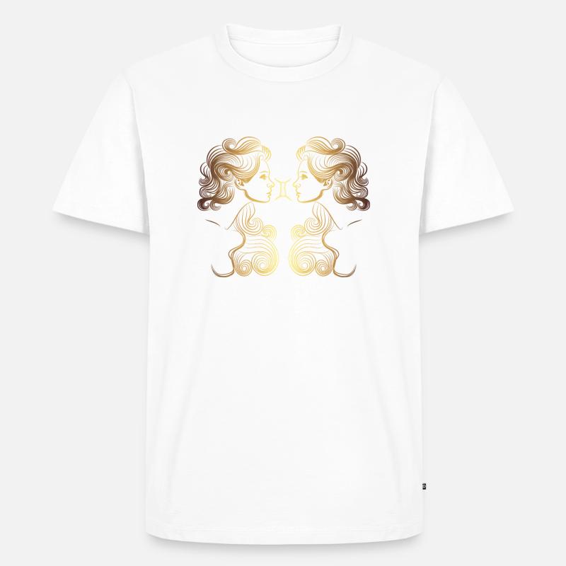 gemini2 Zeichenfläche 1 - Männer Premium Bio T-Shirt - Weiß