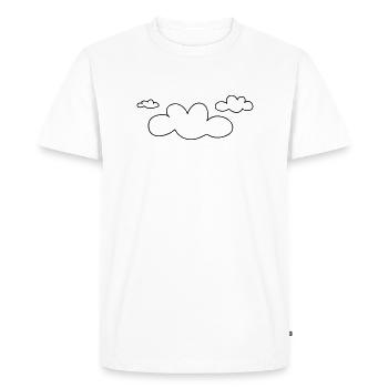 open_clouds - T-shirt Premium bio Homme - blanc - Devant - Nico (187cm)