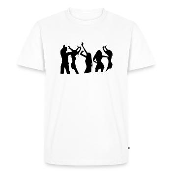 la musique, de la musique, de la danse, de la - T-shirt Premium bio Homme - blanc - Devant - Nico (187cm)