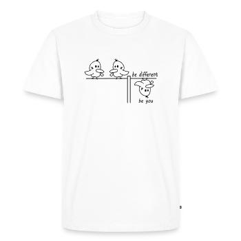 be different be you bird - Men's Premium Organic T-Shirt - white - Front - Nico (187cm)
