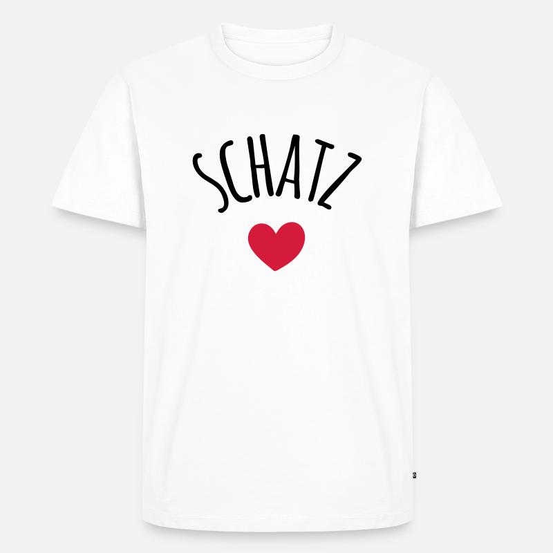 Schatz - Männer Premium Bio T-Shirt - Weiß