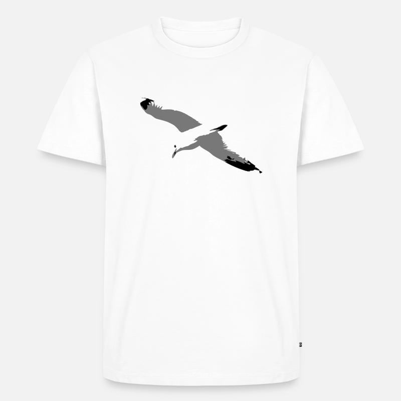 Möwe - Männer Premium Bio T-Shirt - Weiß