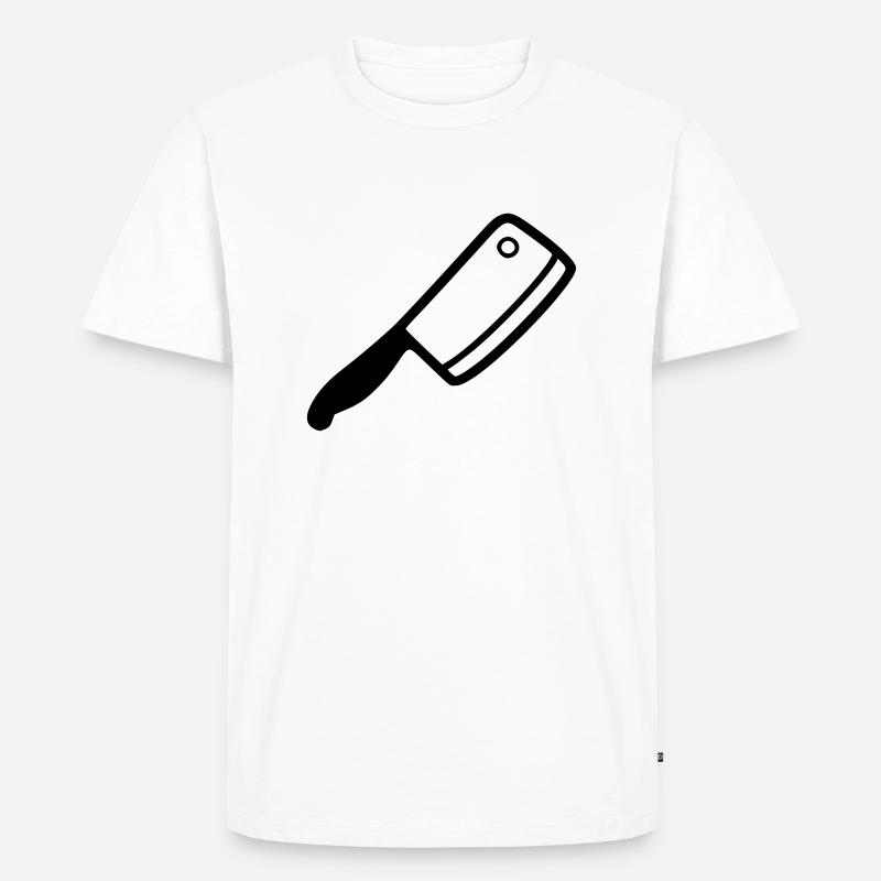 Fleischerbeil - Männer Premium Bio T-Shirt - Weiß