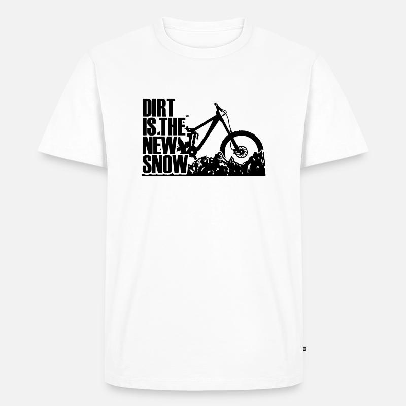 alpen downhill - Männer Premium Bio T-Shirt - Weiß
