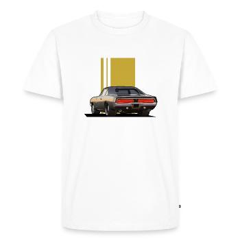 MuscleCar - T-shirt Premium bio Homme - blanc - Devant - Nico (187cm)