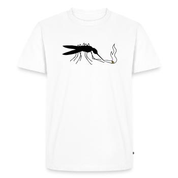 moustiques fumer drogue weed hanf joint cann - T-shirt Premium bio Homme - blanc - Devant - Nico (187cm)