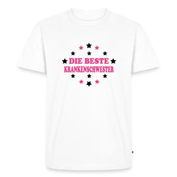 Doktor / Arzt / KRANKENSCHWESTER / physio / - Men's Premium Organic T-Shirt - white - Front - Nico (187cm)