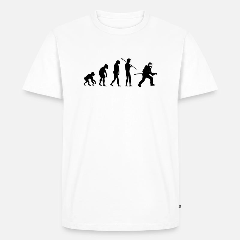 feuerwehr_evolution_01 - Männer Premium Bio T-Shirt - Weiß
