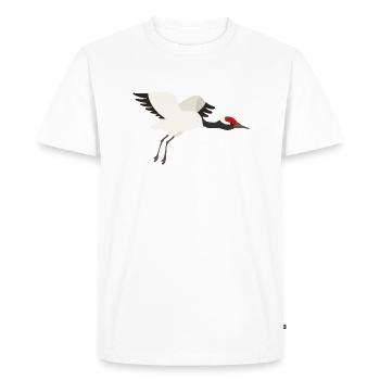 grue - T-shirt Premium bio Homme - blanc - Devant - Nico (187cm)